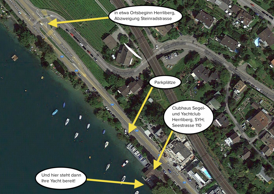 Situationsplan Clubhaus Segel- und Yachtclub Herrliberg