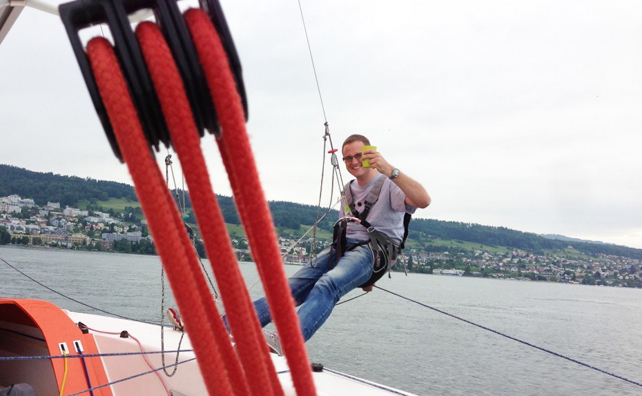 Tom Hofer bei der Evaluation der mOcean für den insign Cup